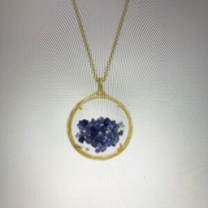 New Catherine Weitzman 18” September Birthstone Crystal Dome Necklace
